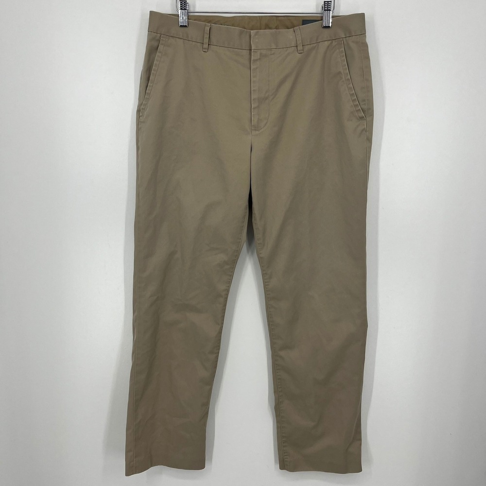 Bonobos Mens Wednesday Weekday Chino Pants Khaki Tan Straight Leg 34x30 Cotton‎